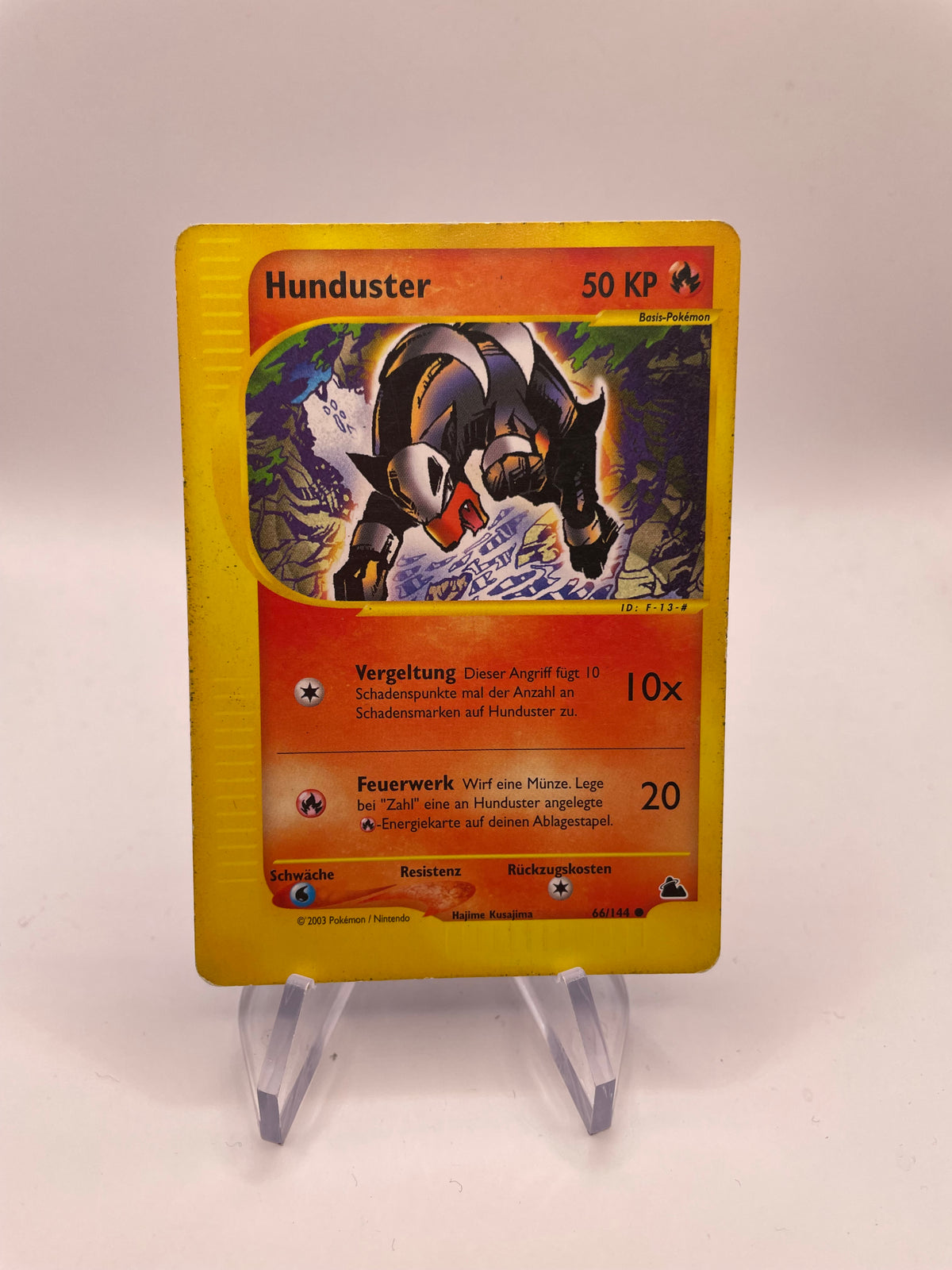 Pokemon Karte E-Series Hunduster 66/144 Deutsch