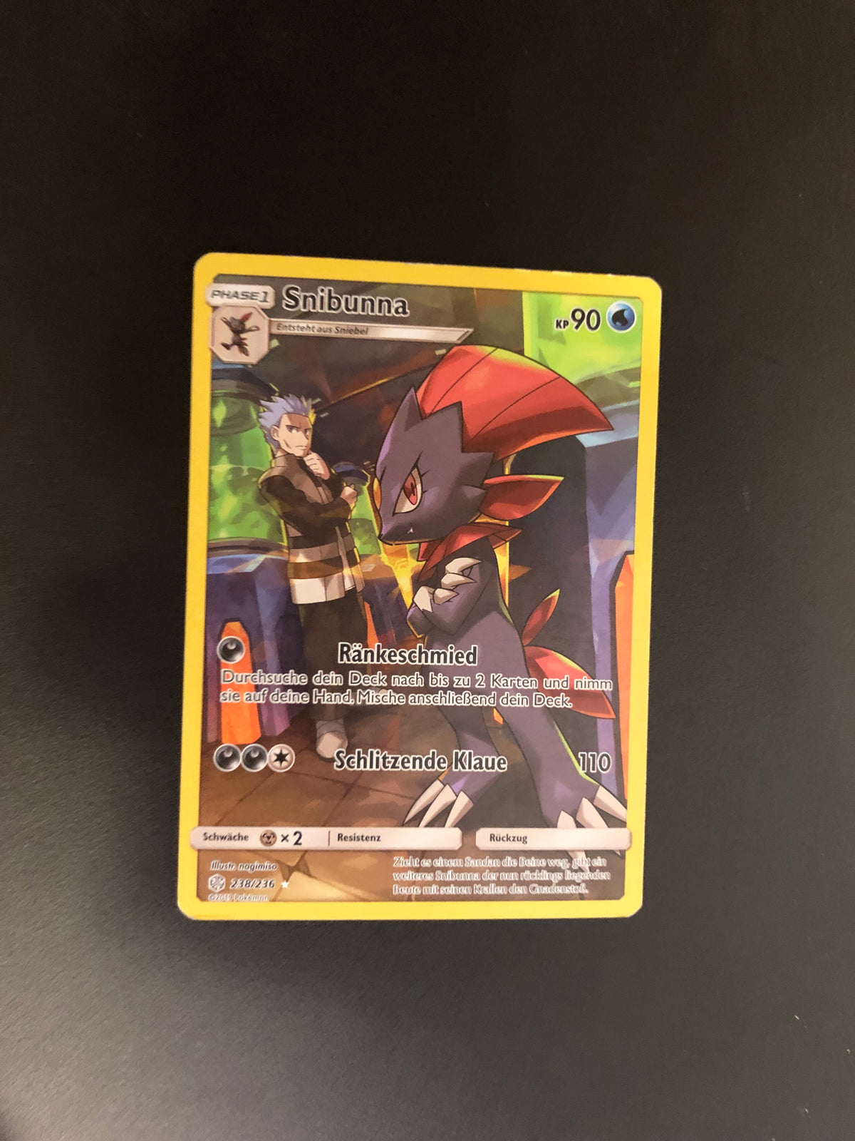Pokemon Karte Art-Rare Snibunna 238/236 Deutsch