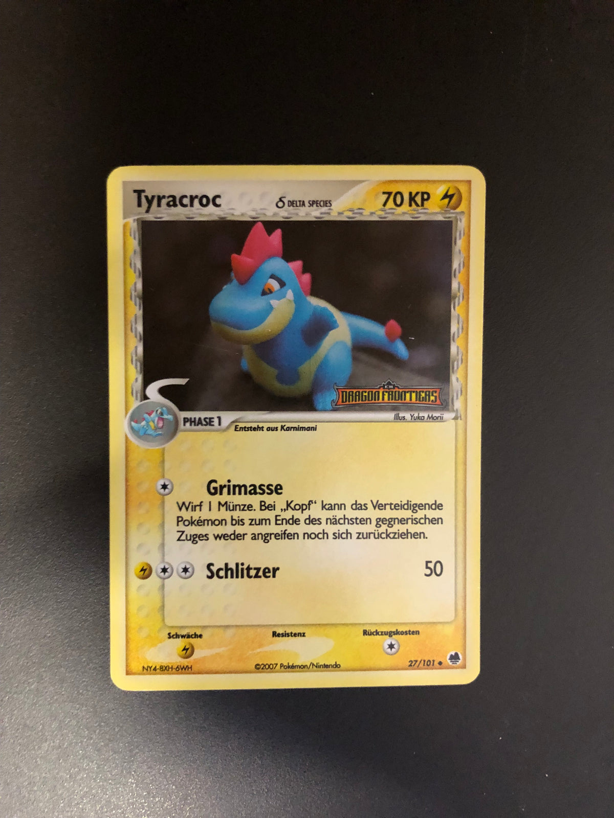 Pokemon Karte Revers Stamp Tyracroc 27/101 Deutsch