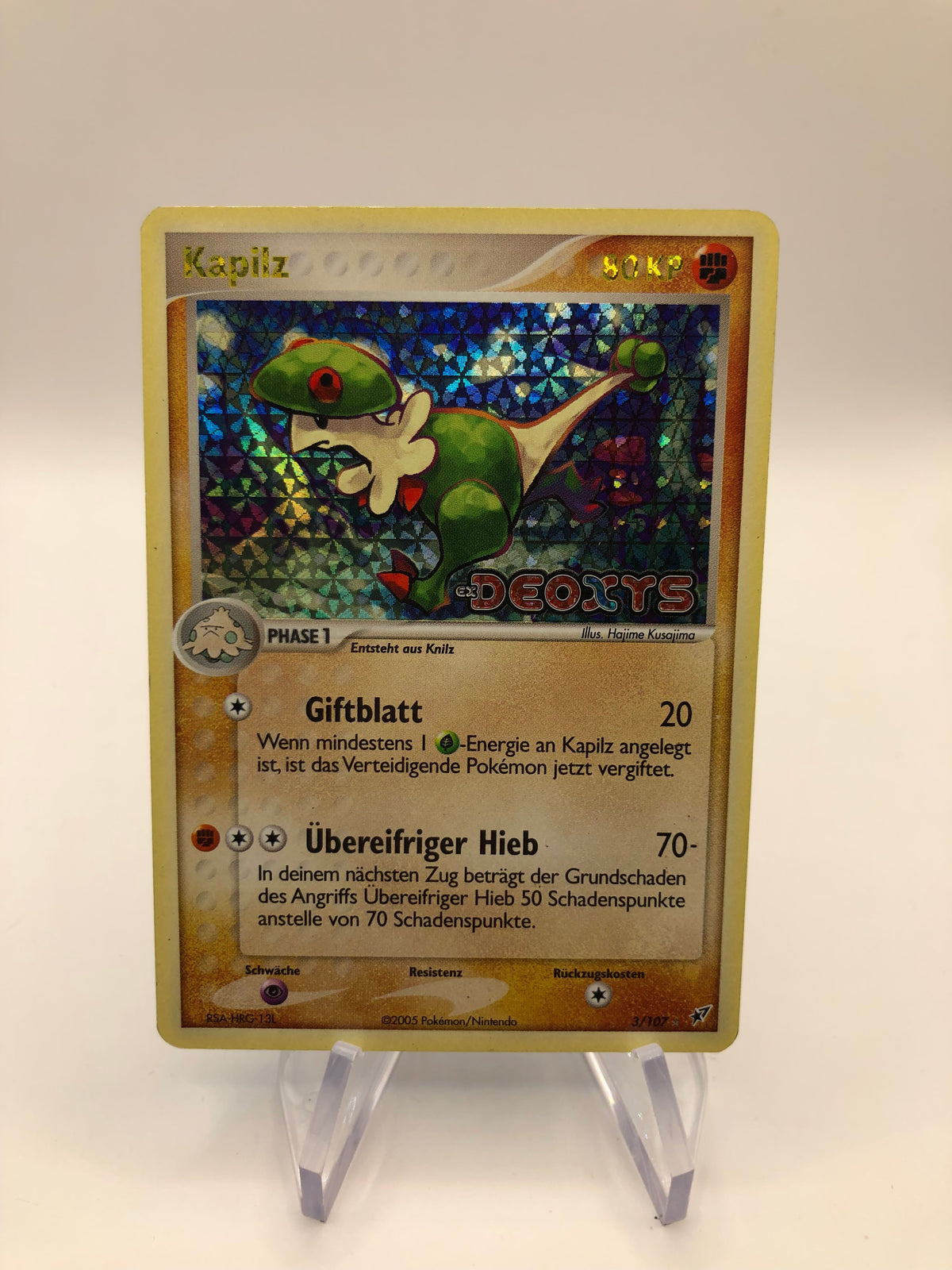 Pokemon Karte Revers Stamp Kapilz 3/107 Deutsch