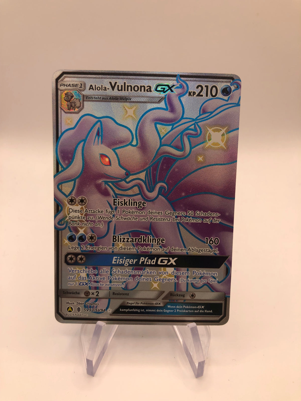 Pokemon Karte GX Fullart Vulnona SV53/SV94 Deutsch