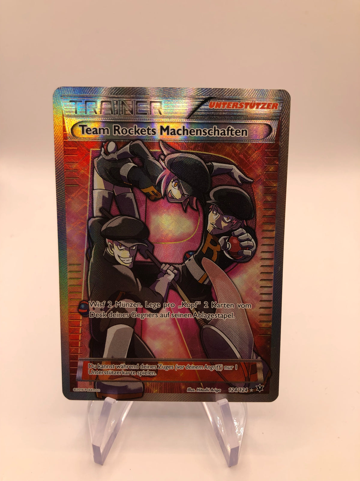 Pokemon Karte Trainer Team Rockets Machenschaften 124/124 Deutsch