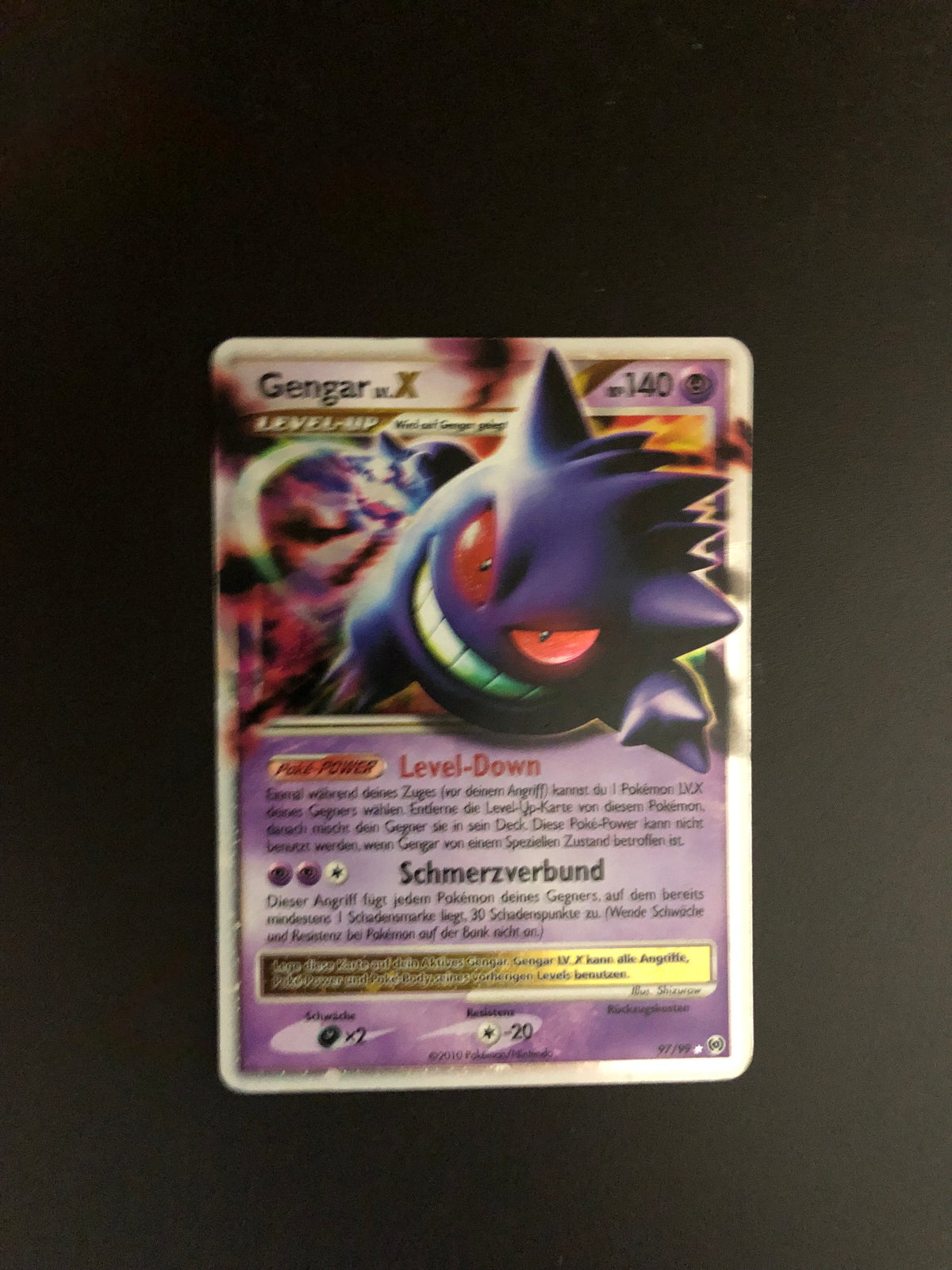 Pokemon Karte Lv.X Gengar 97/99 Deutsch