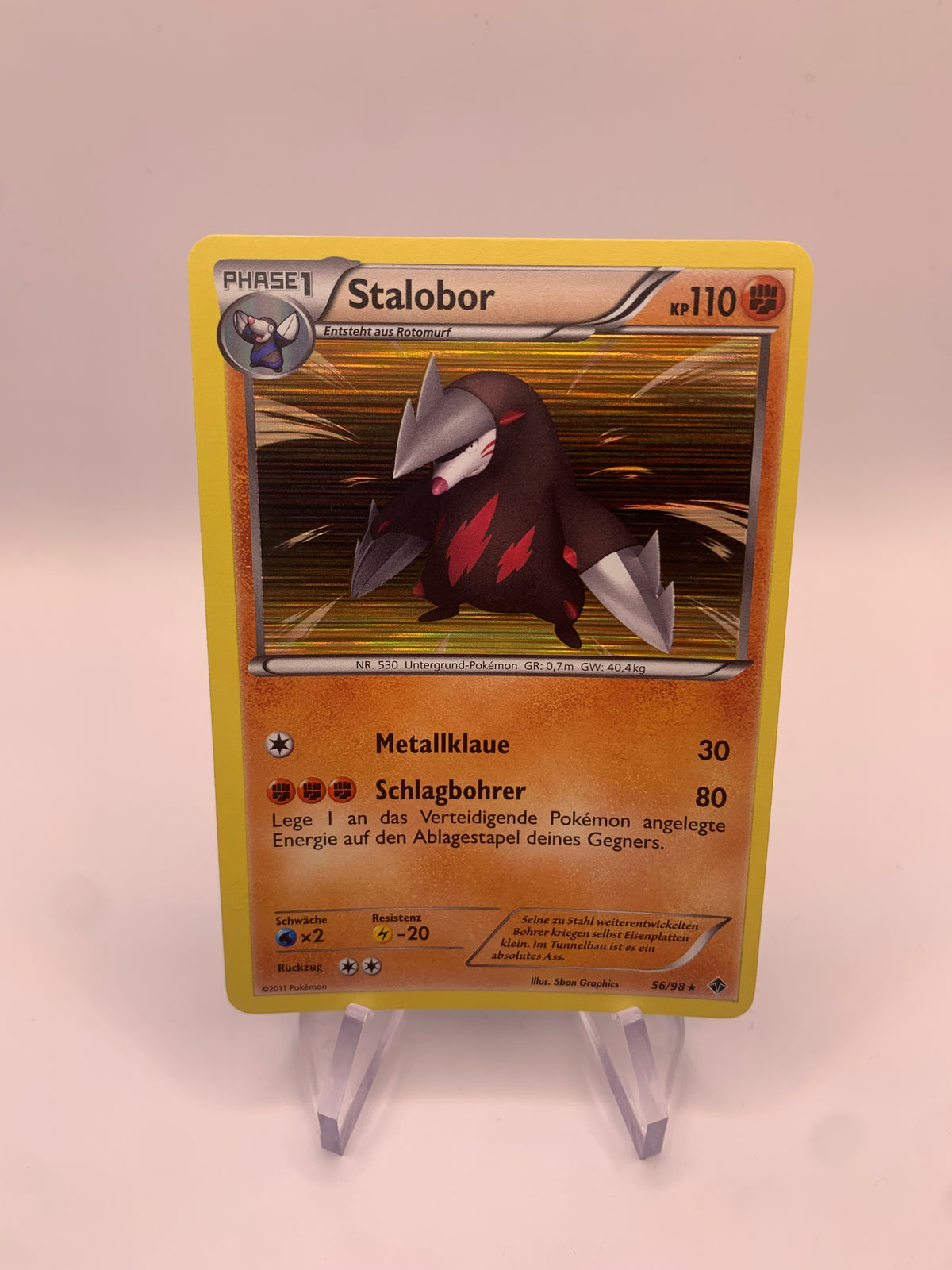Pokemon Karte Holo Stalobor 56/98 Deutsch
