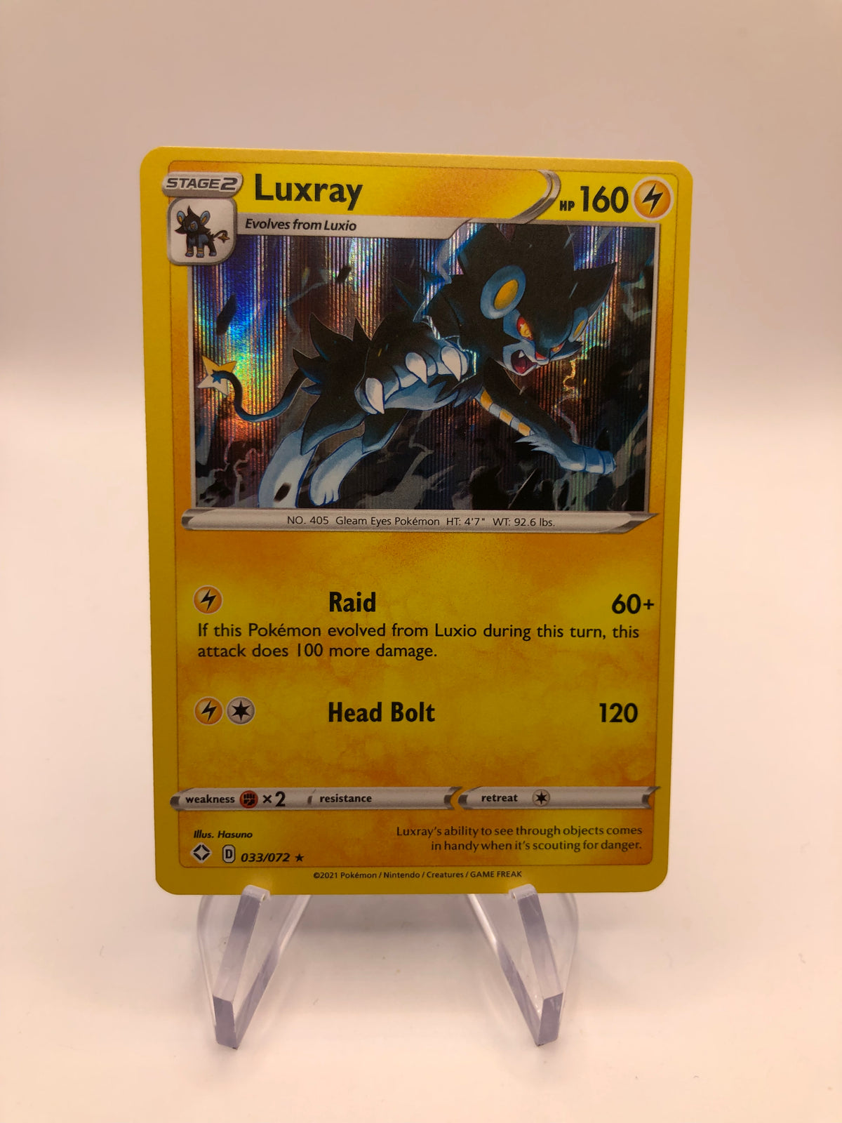 Pokemon Karte Holo Luxray 33/72 Englisch