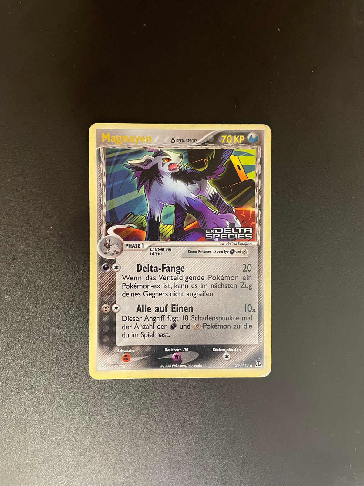 Pokemon Karte Stamp Delta Species Magnayen 24/113 Deutsch