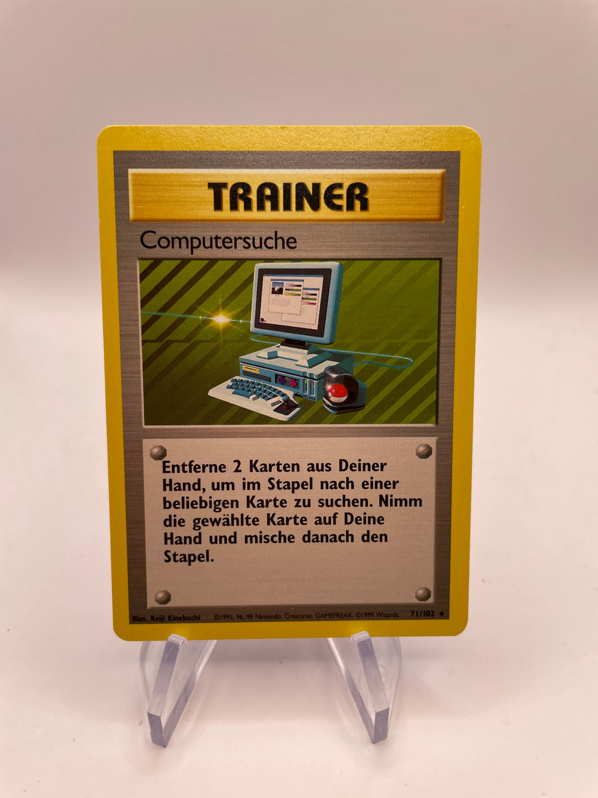 Pokemon Karte Trainer Computersuche 71/102 Bas-Set Deutsch