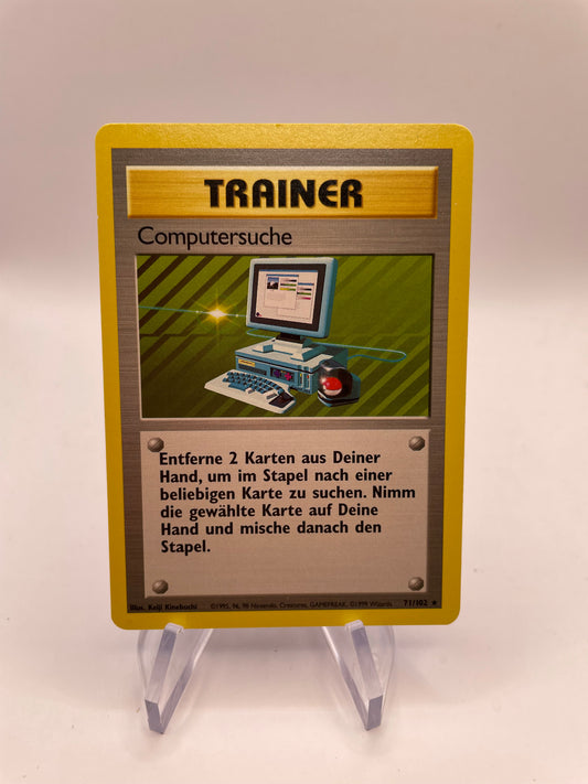 Pokemon Karte Trainer Computersuche 71/102 Bas-Set Deutsch