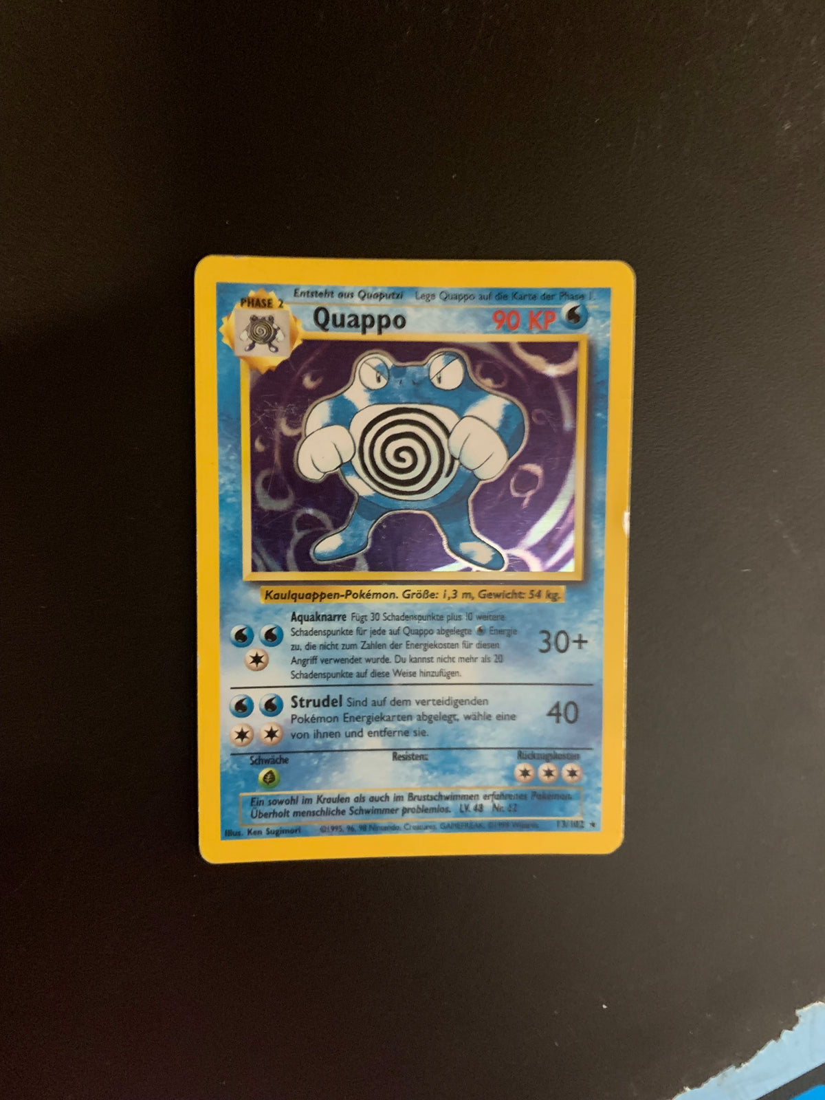 Pokemon Karte Holo Base Set Quappo 13/102 Deutsch