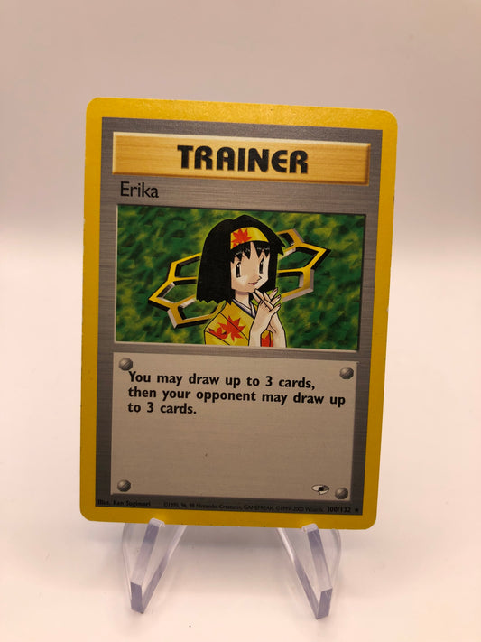 Pokemon Karte Gym Heros Trainer Erika 100/132 Englisch