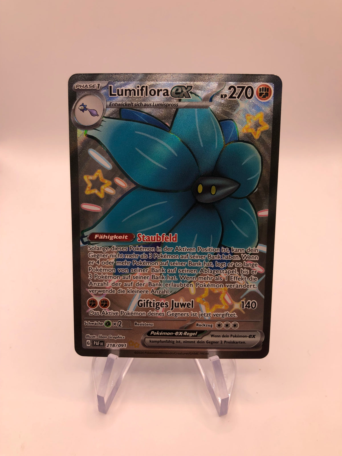 Pokemon Karte EX Fullart Lumiflora 218/91 Deutsch