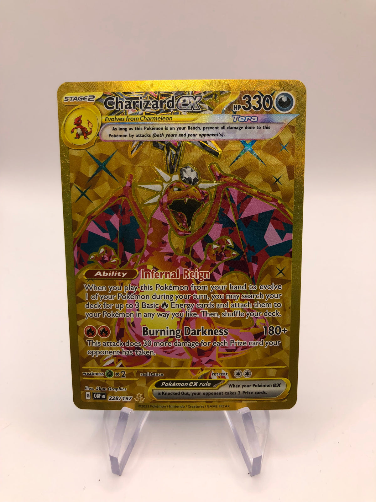 Pokemon Karte Ex Gold Glurak 228/197 Englisch