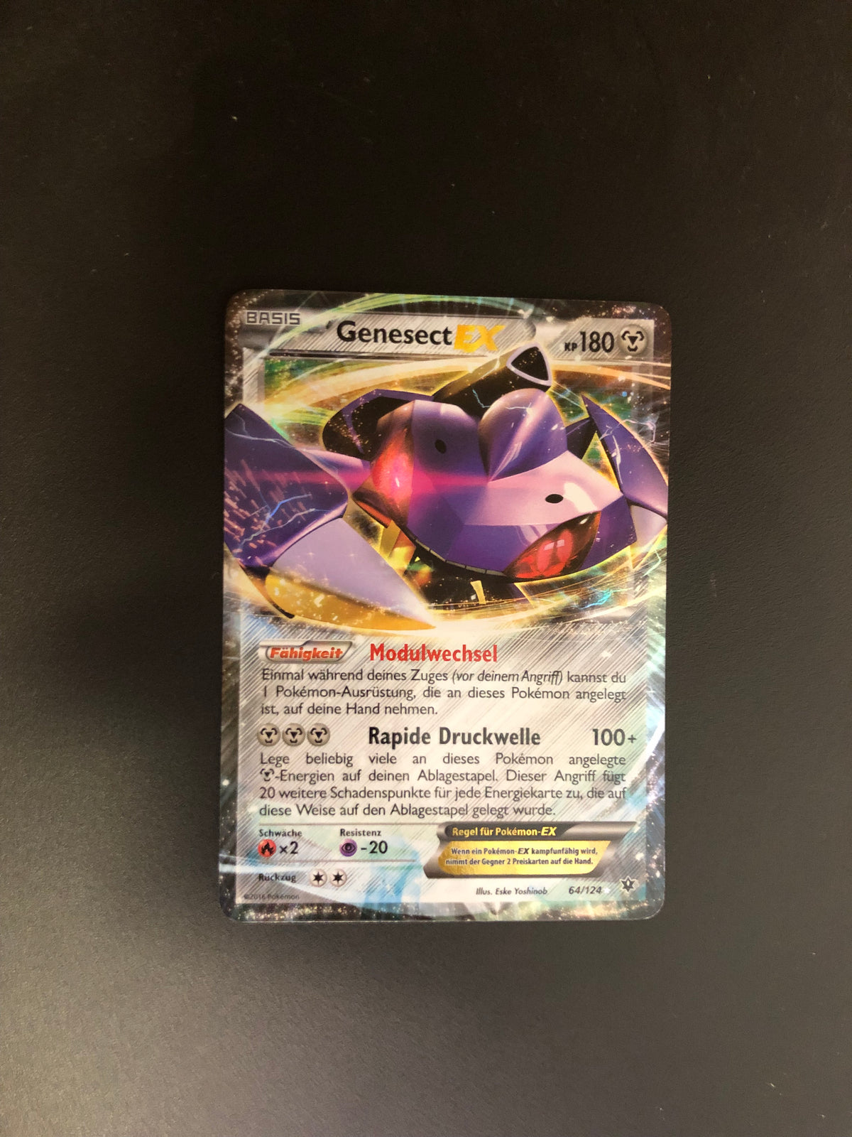 Pokemon Karte EX Genesect 64/124 Deutsch