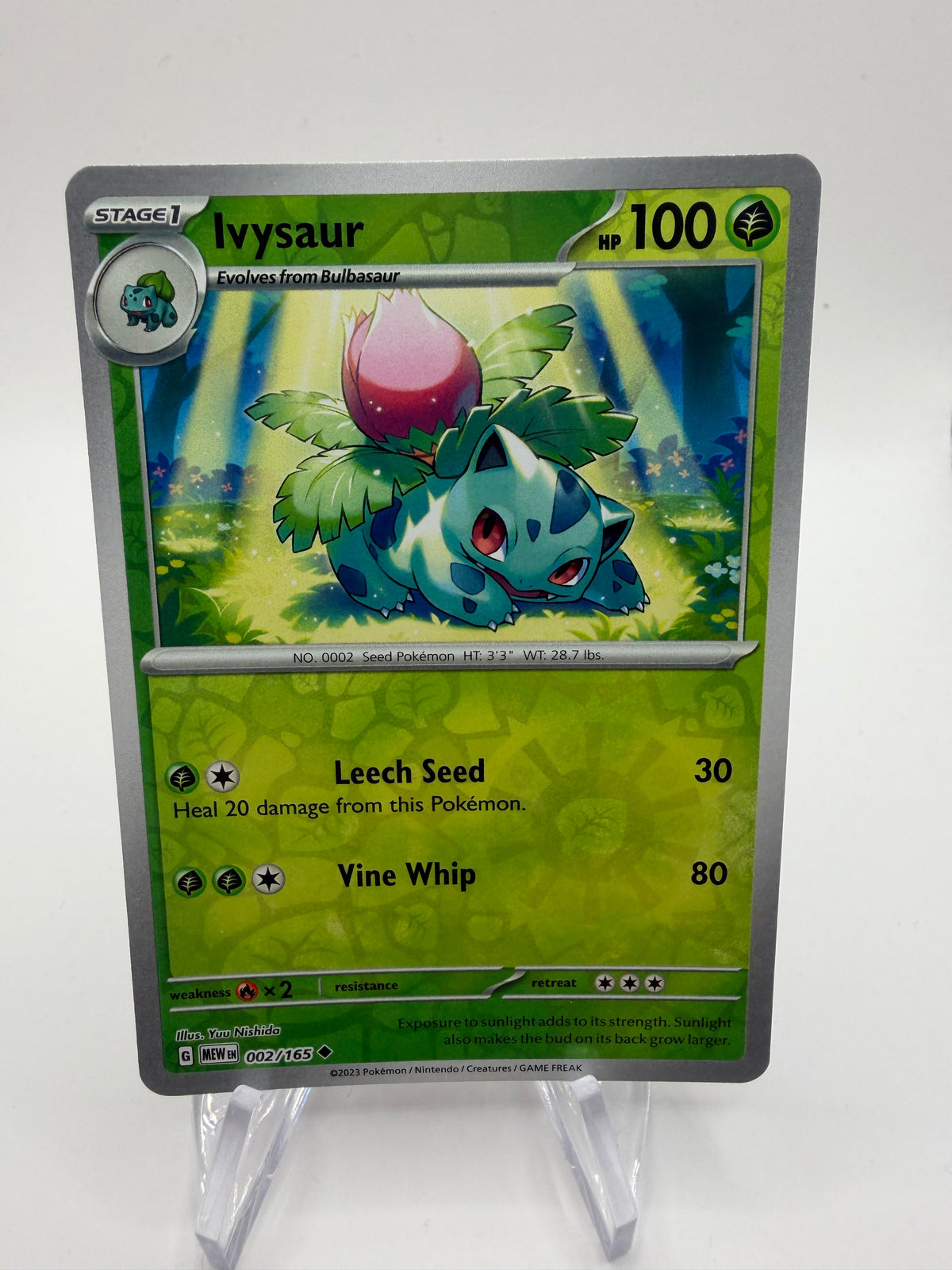 Pokemon Karte Reverse 151 Bisaknosp 2/165 Englisch