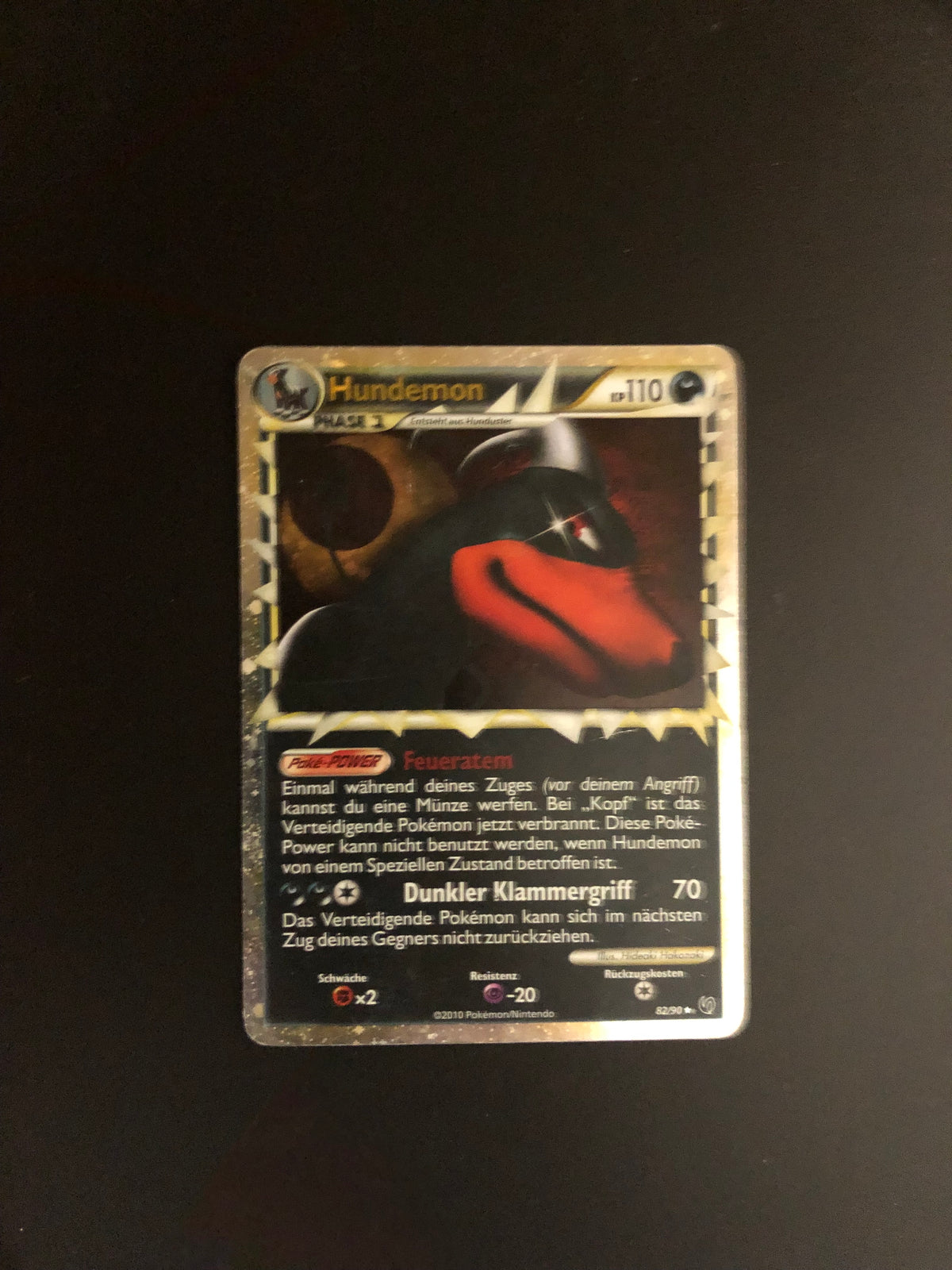 Pokemon Karte Holo Prime Hundemon 82/90 Deutsch