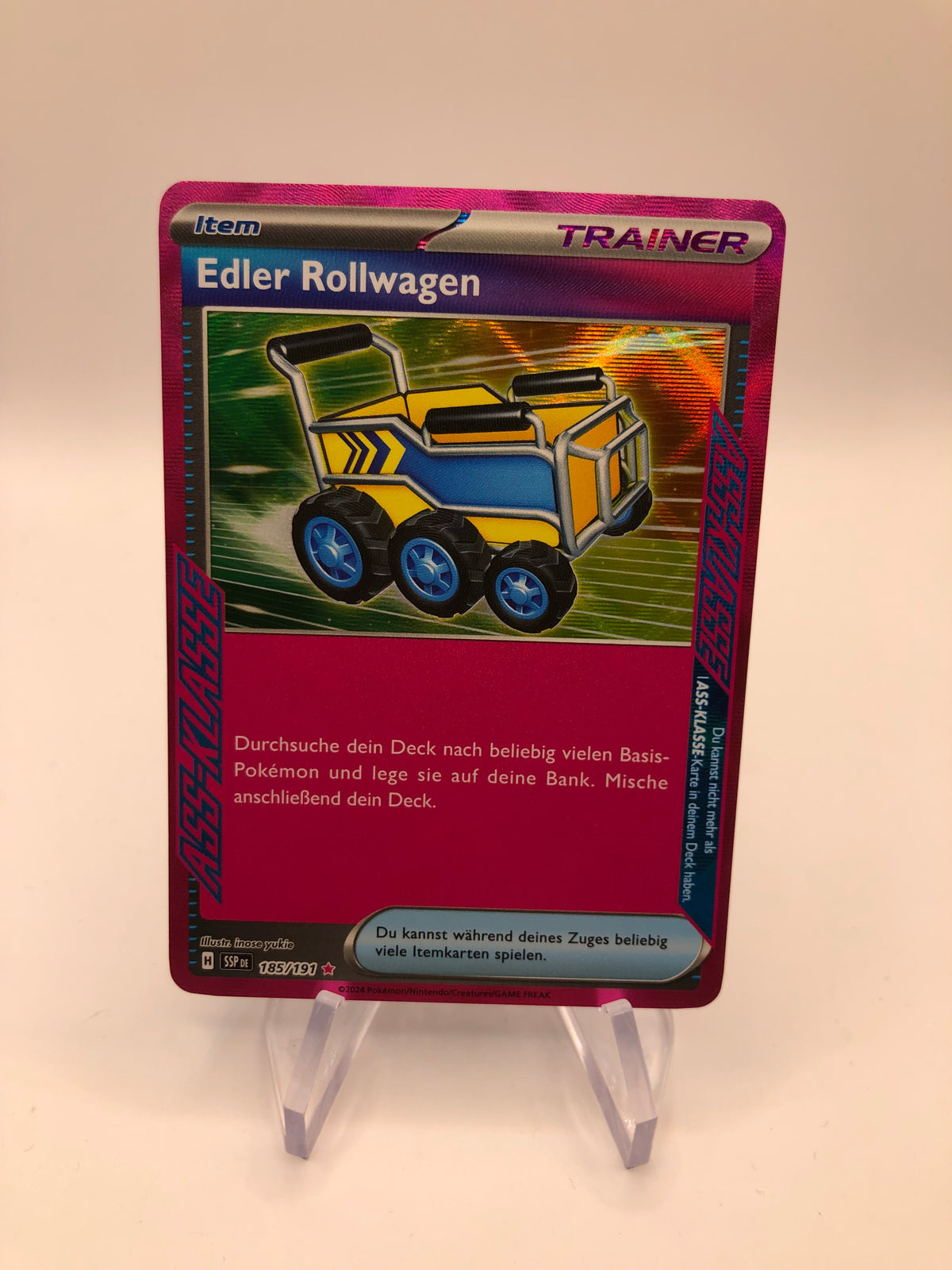 Pokemon Karte Trainer Edler Rollwagen 185/191 Deutsch