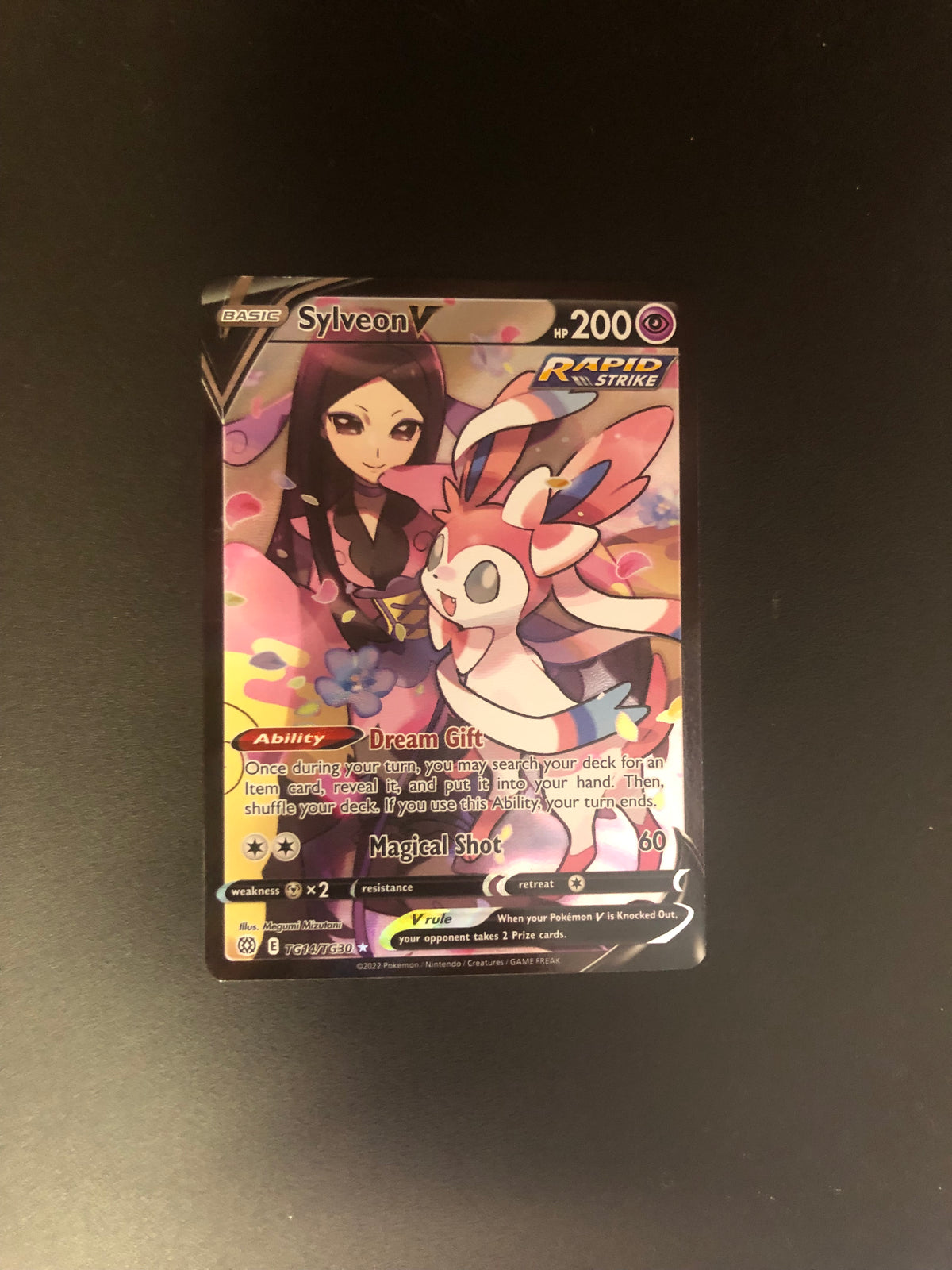 Pokemon Karte V Alt-Art Sylveon TG14/TG30 Englisch