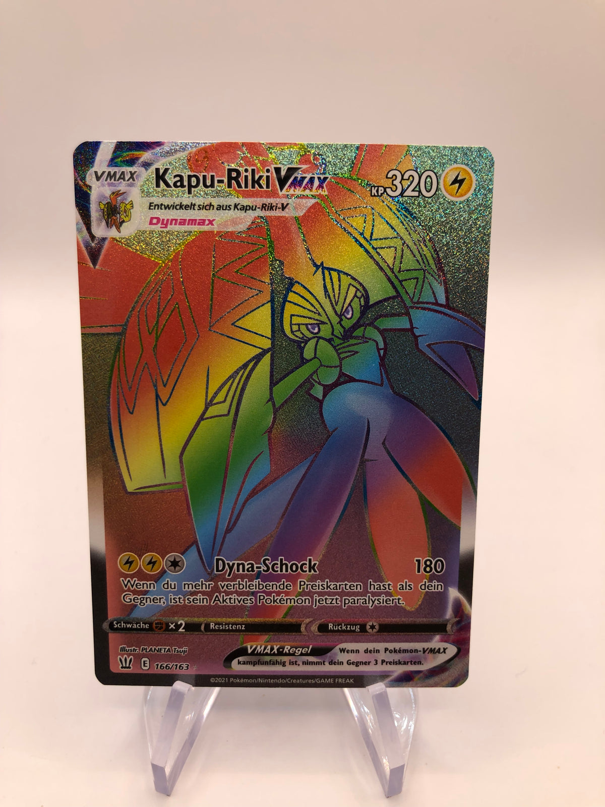 Pokemon Karte Vmax Raibow Kapu-Riki 166/163 Deutsch