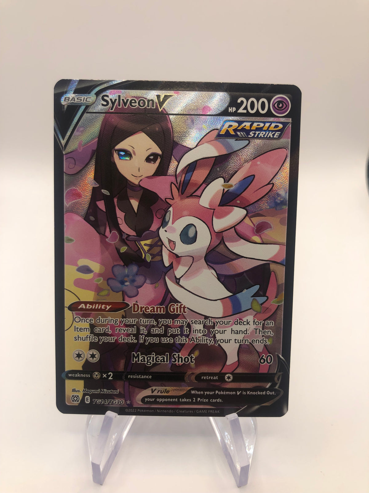 Pokemon Karte V Alt-Art Sylveon TG14/TG30 Englisch