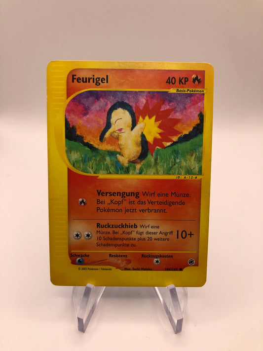 Pokemon Karte E-Series Feuerigel 104/165 Deutsch