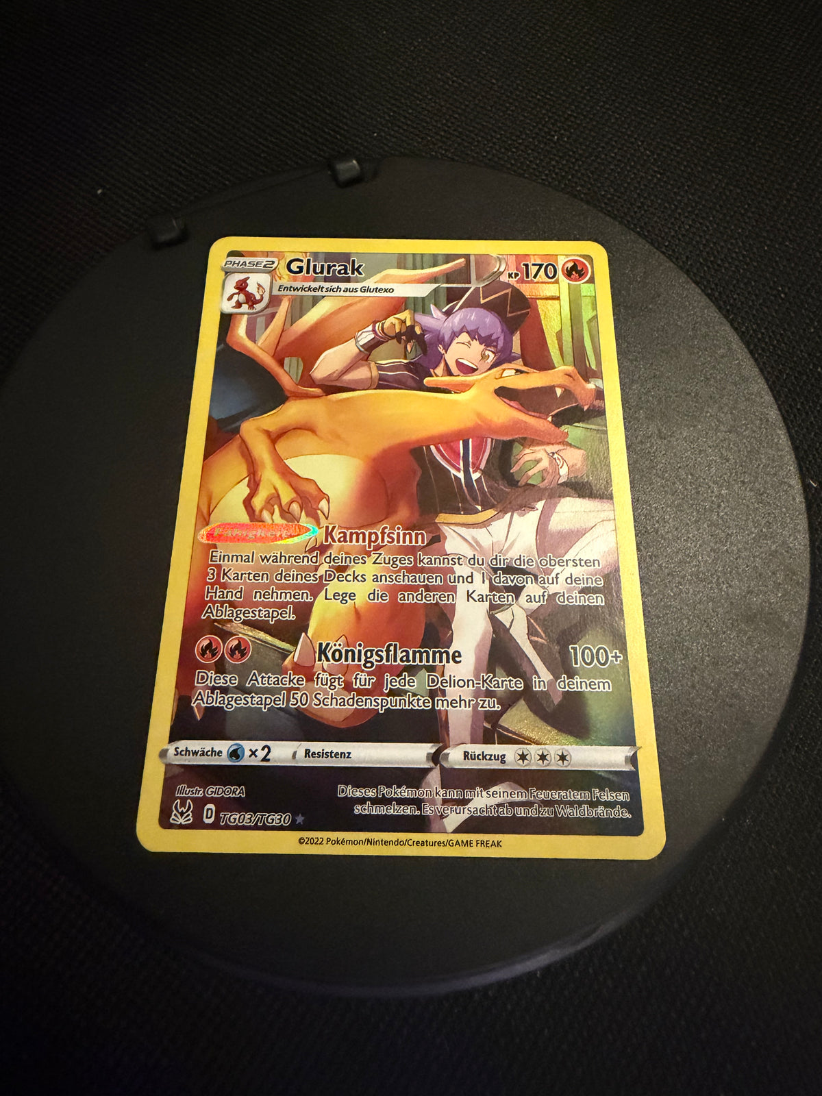 Pokemon Karte Art Rare Glurak TG03/TG30 Deutsch