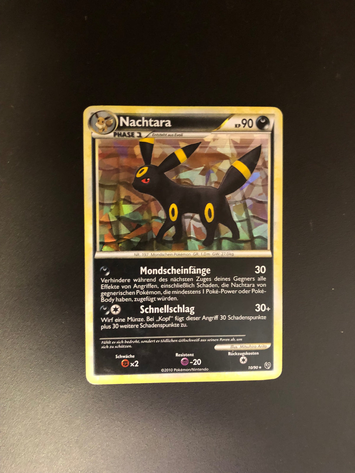Pokemon Karte Shatter Holo Nachtara 10/90 Deutsch