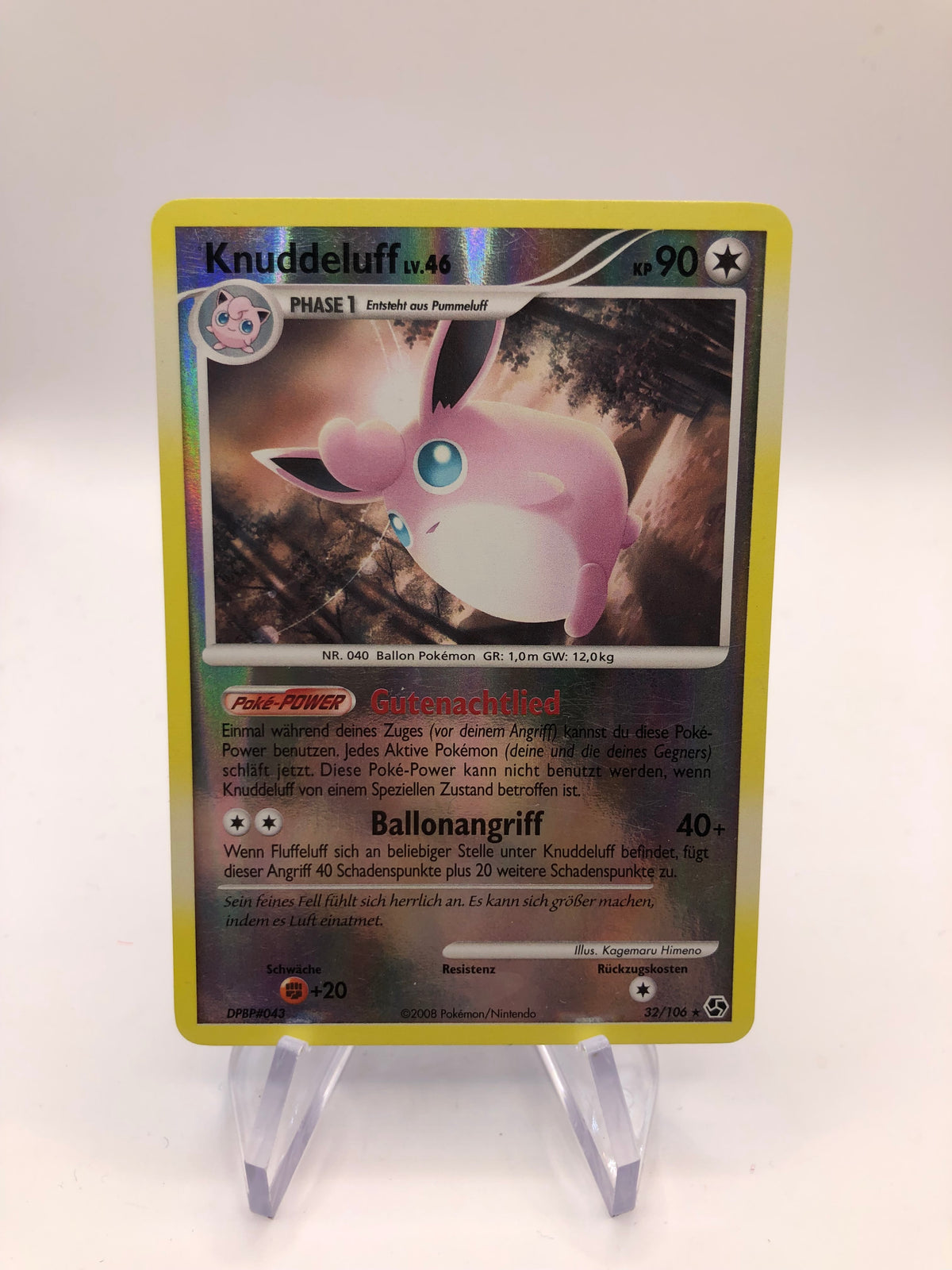 Pokemon Karte Revers Knuddeluff 32/106  Deutsch