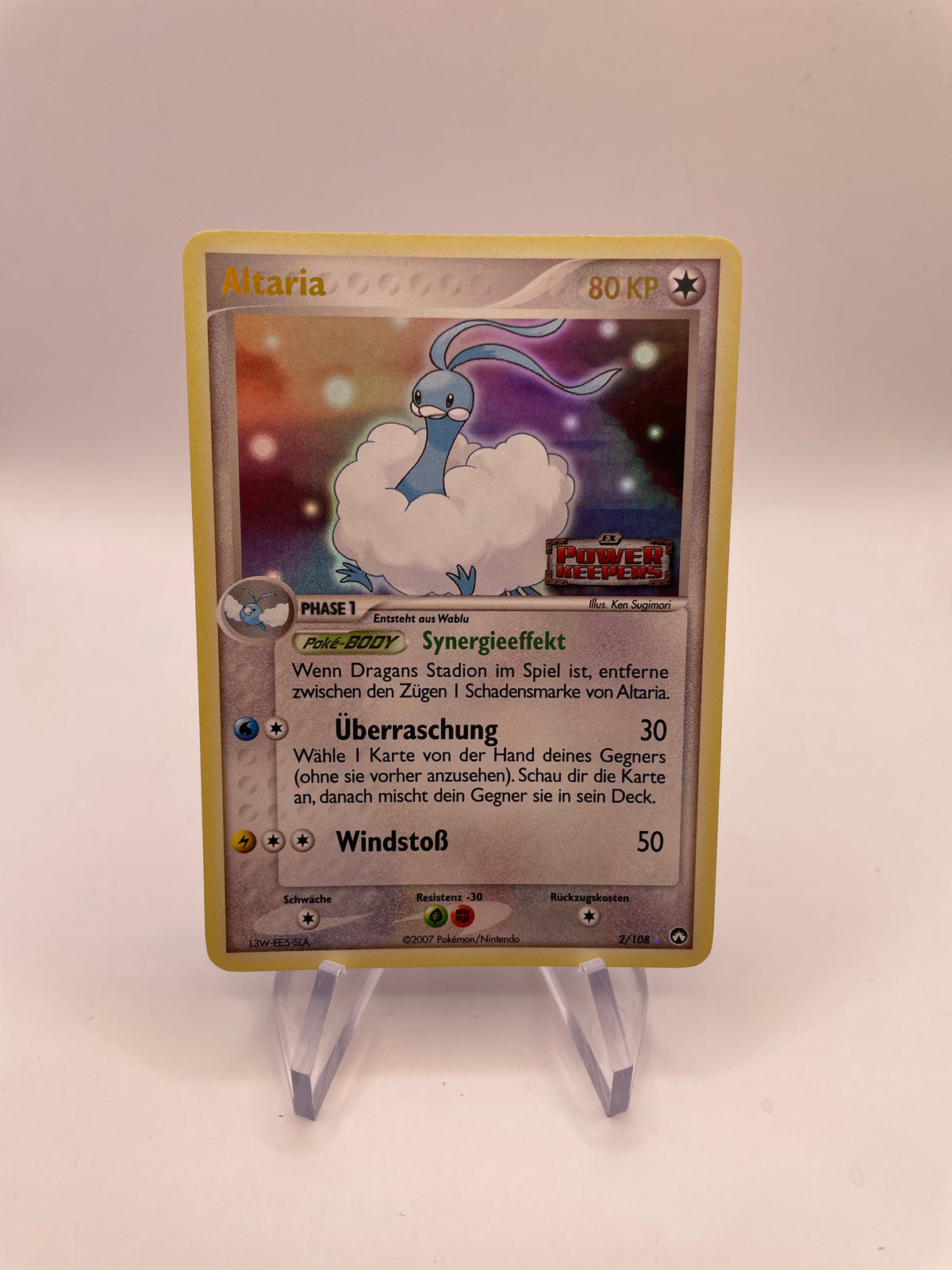 Pokemon Karte Stamp Altaria 2/108 Deutsch