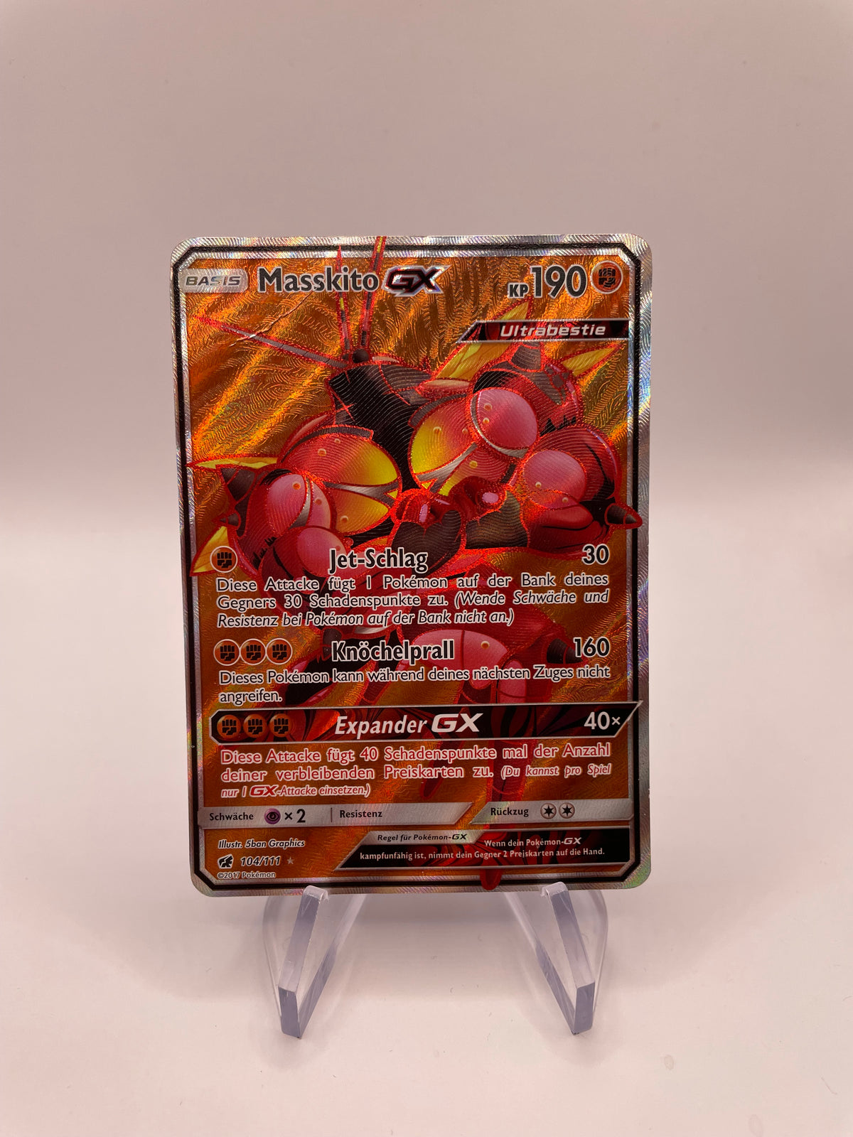 Pokemon Karte GX Masskito 104/111 Deutsch