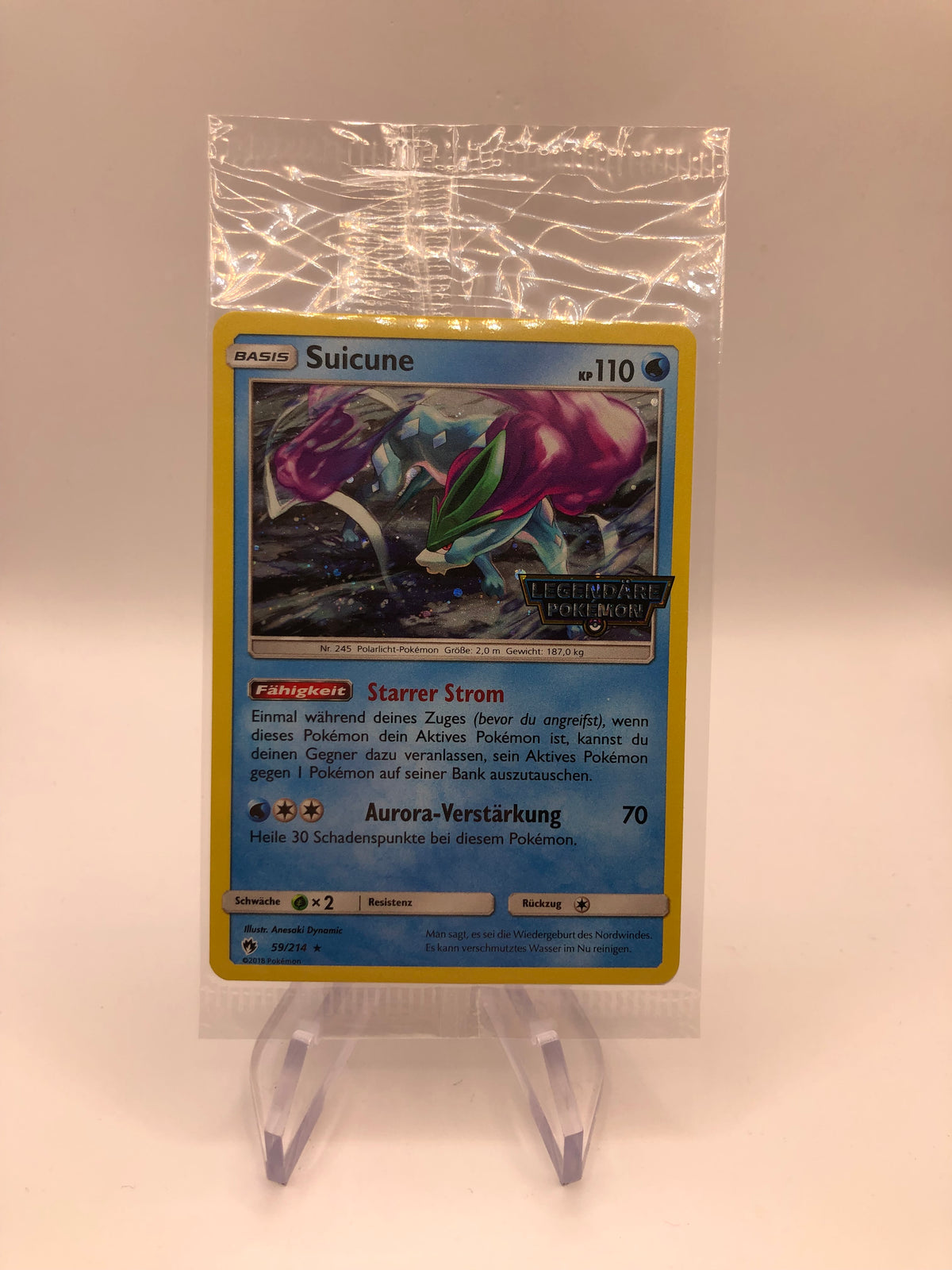 Pokemon Karte OVP Suicune 59/214 Deutsch