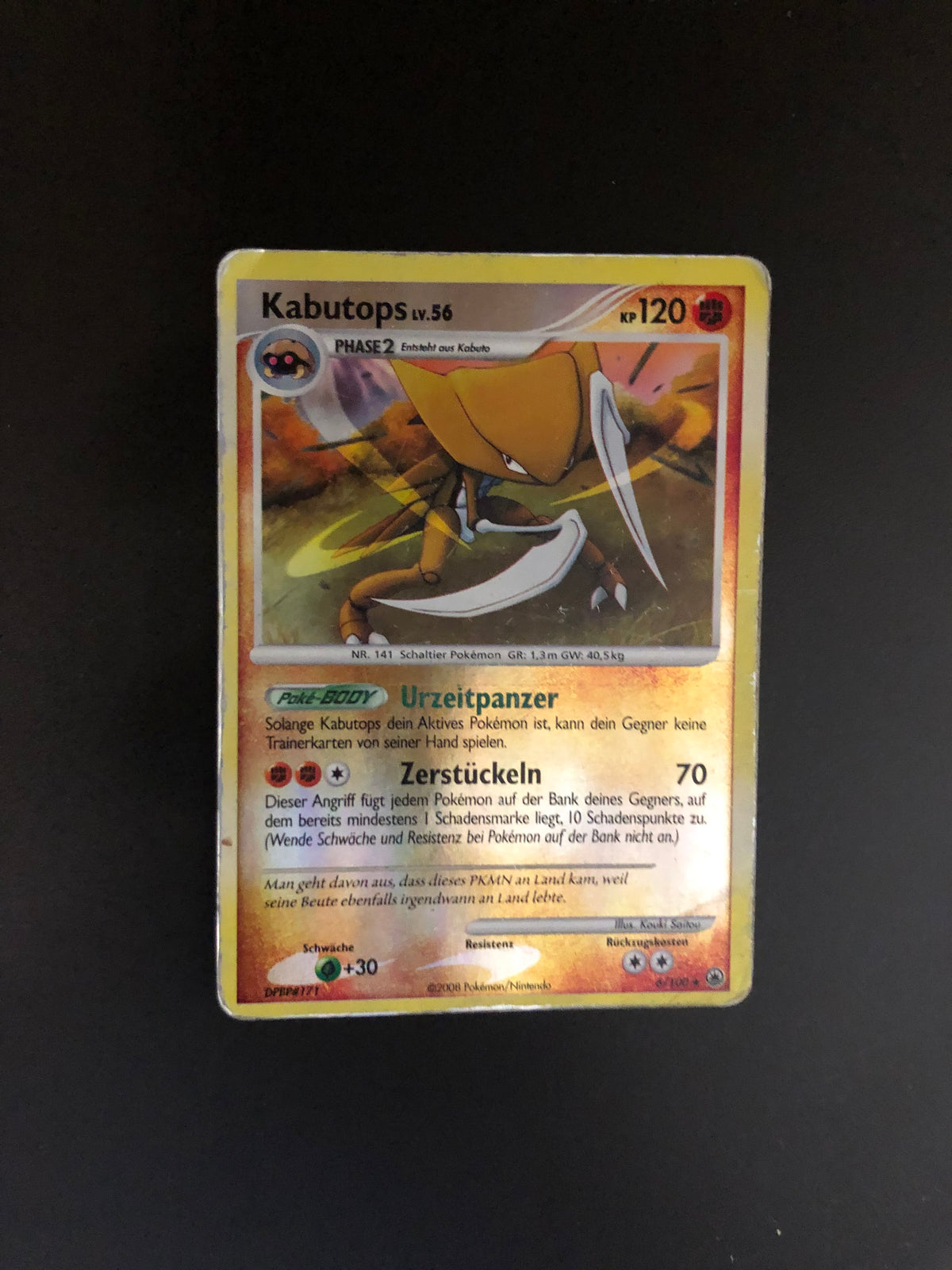 Pokemon Karte Revers Kabutops 6/100  Deutsch