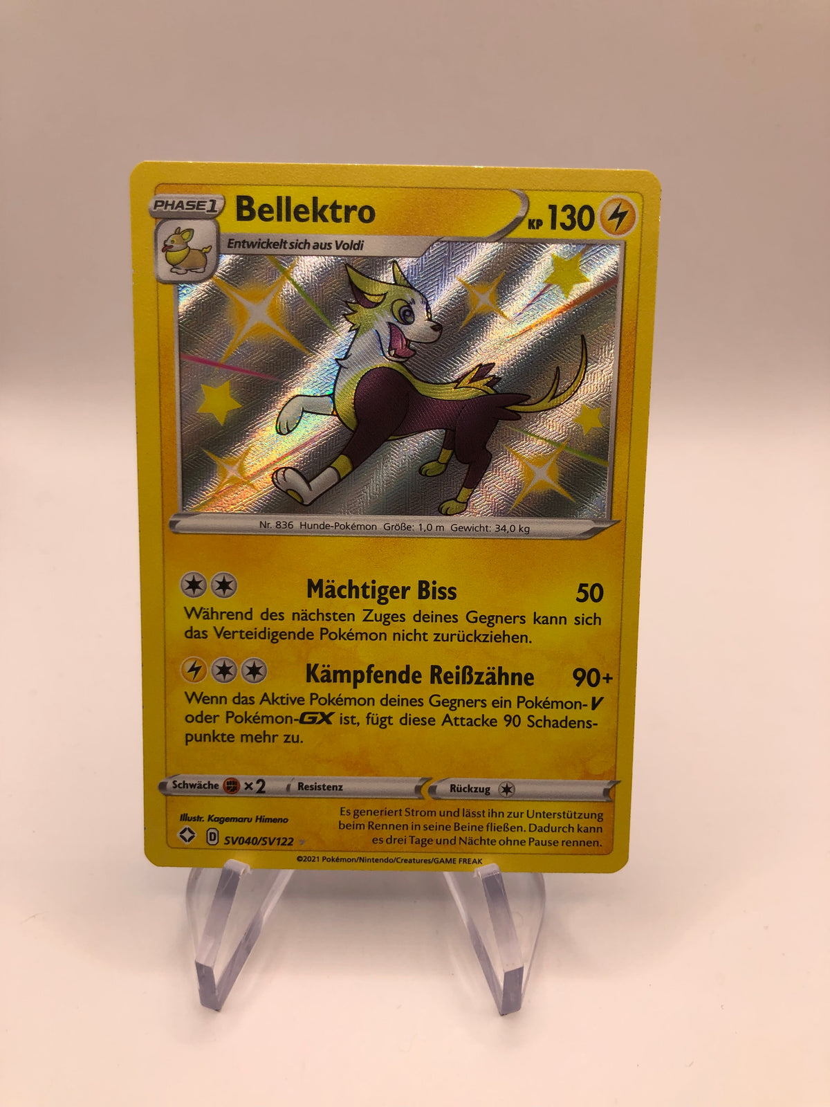 Pokemon Karte Shiny Bellektro SV040/SV122 Deutsch