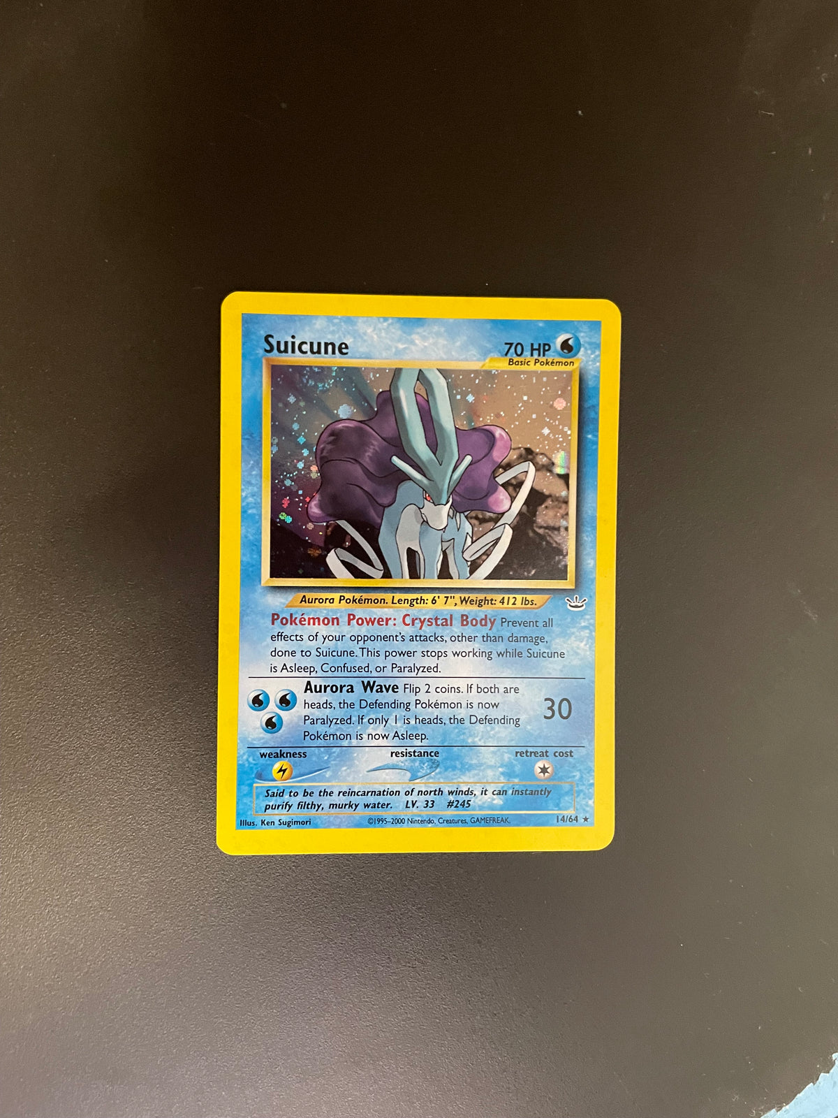 Pokemon Karte Holo Suicune 14/64 Englisch