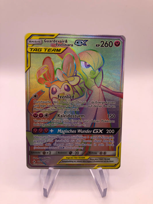Pokemon Karte GX Tag Team Rainbow Guardevoir&Feelinara 225/214 Deutsch