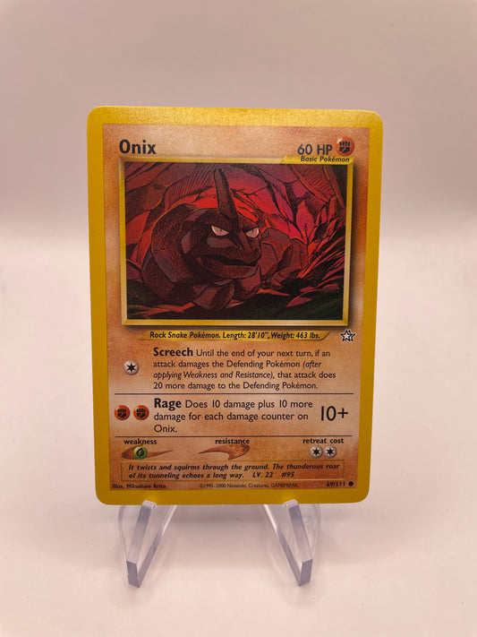 Pokemon Karte Neo Genesis Onix 69/111 Englisch