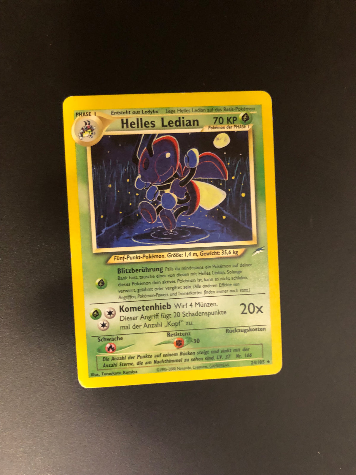 Pokemon Karte Helles Ledian 24/105 Deutsch