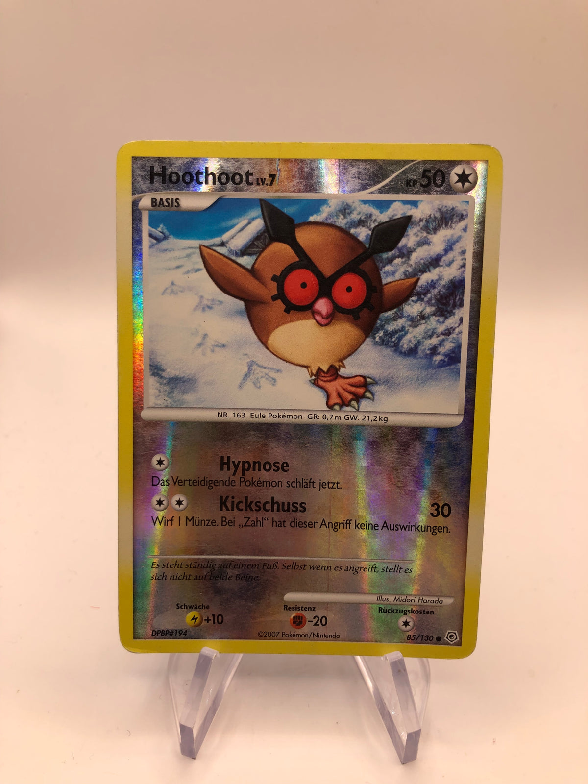 Pokemon Karte Revers Hoothoot 85/130 Deutsch