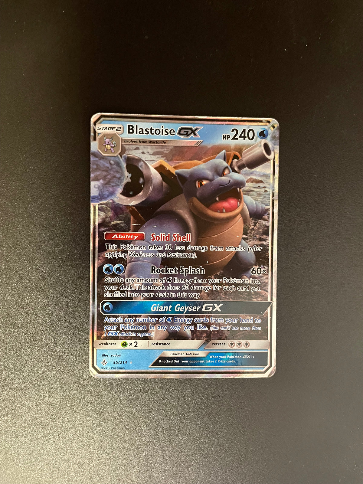 Pokemon Karte GX Turtok 35/214 Englisch