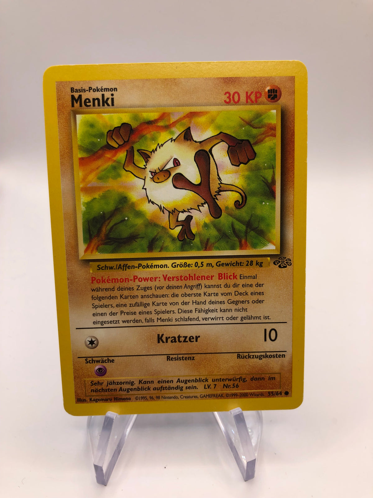 Pokemon Karte Jungel Menki 55/64 Deutsch