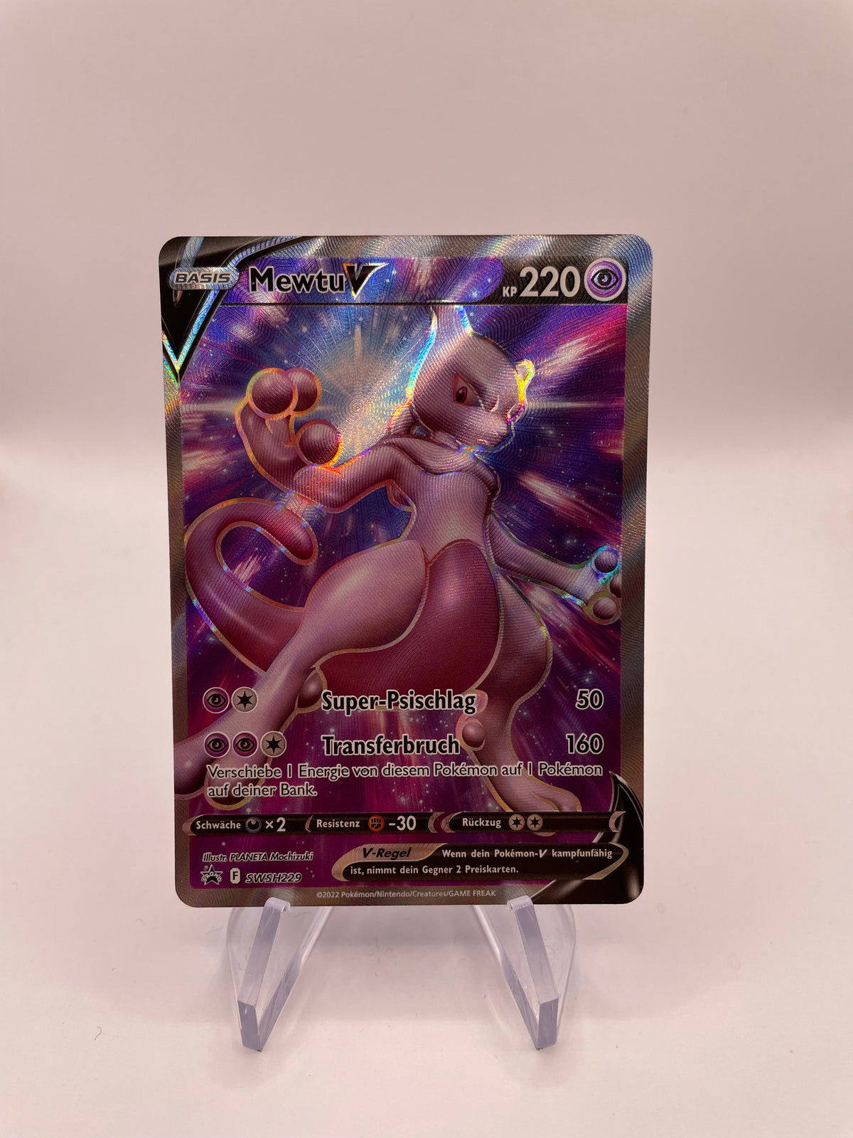 Pokémon Karte V Mewtu SWSH229 Deutsch
