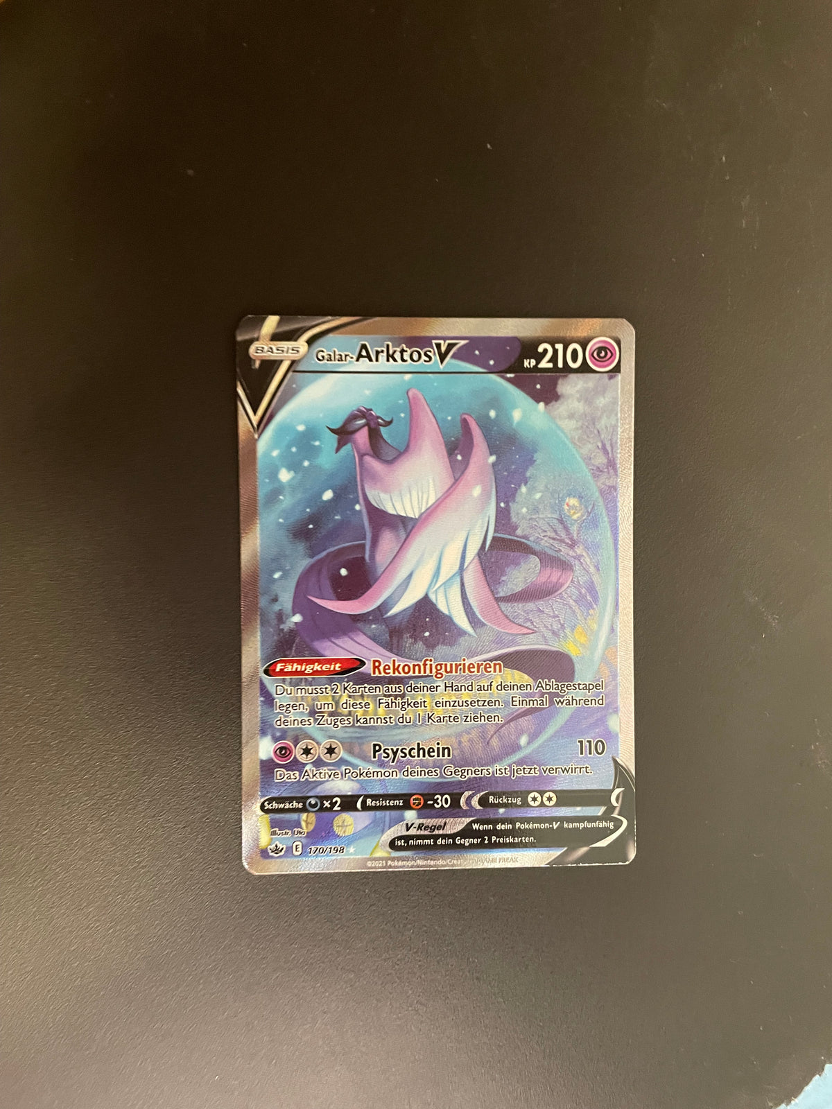 Pokemon Karte V Arktos 170/198 Deutsch