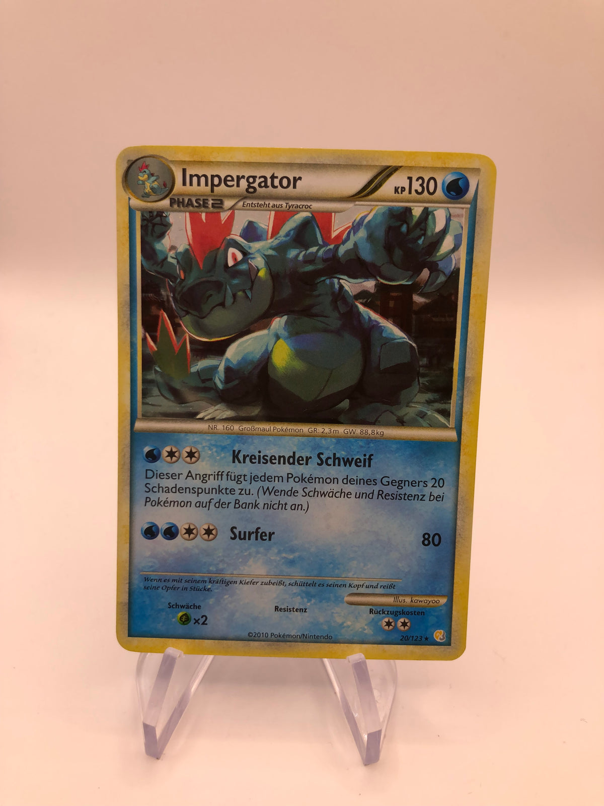 Pokemon Karte Holo Impergator 20/123 Deutsch