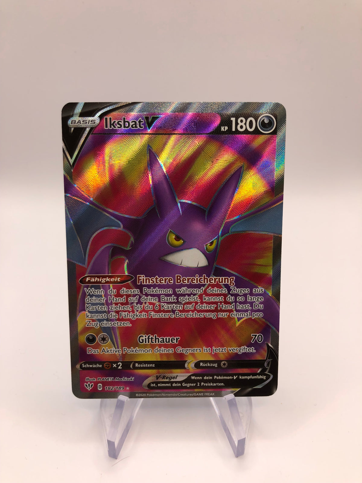 Pokemon Karte V Fullart Iksbat 182/189 Deutsch