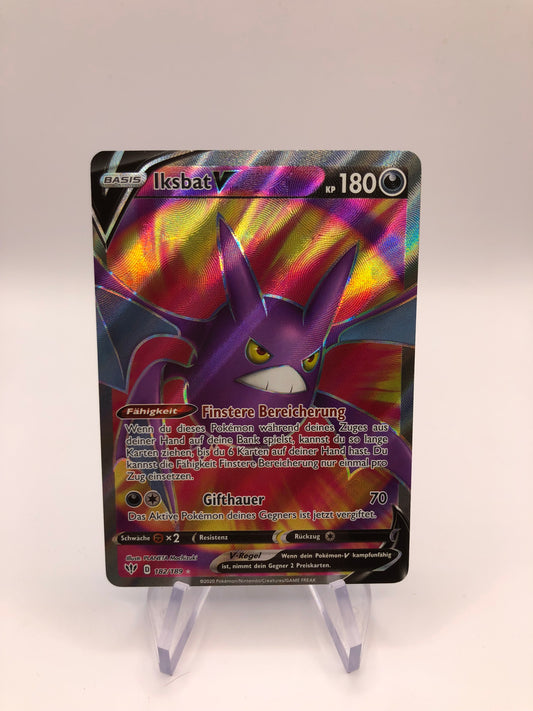 Pokemon Karte V Fullart Iksbat 182/189 Deutsch
