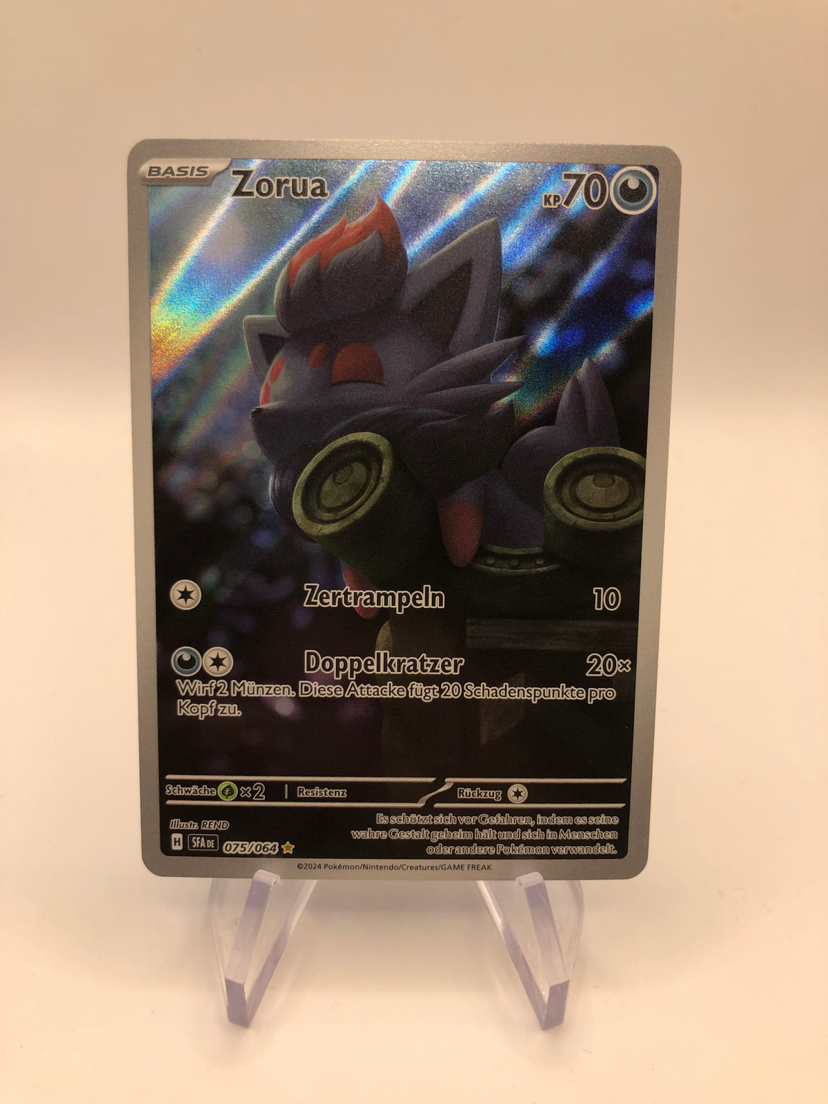 Pokemon Karte Art-Rare Zorua 75/64 Deutsch