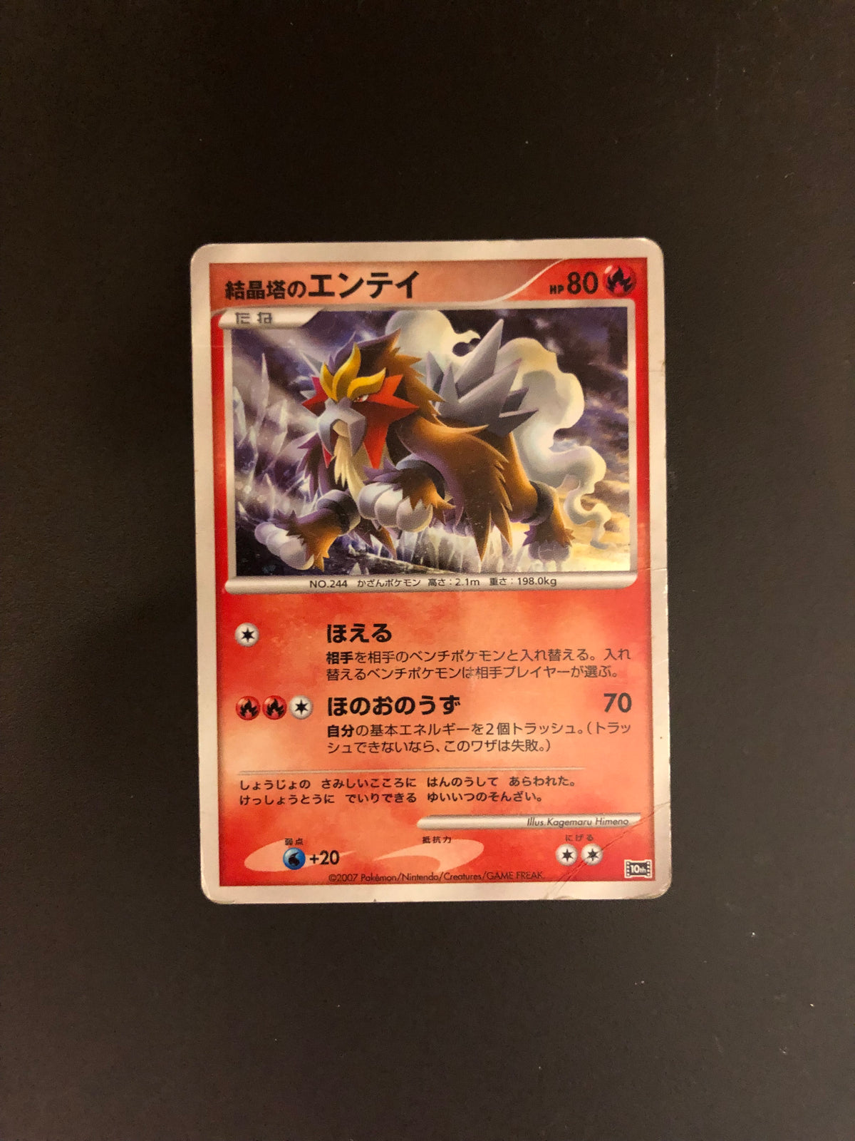 Pokemon Karte Holo 10th Anniversary Entei  Japanisch