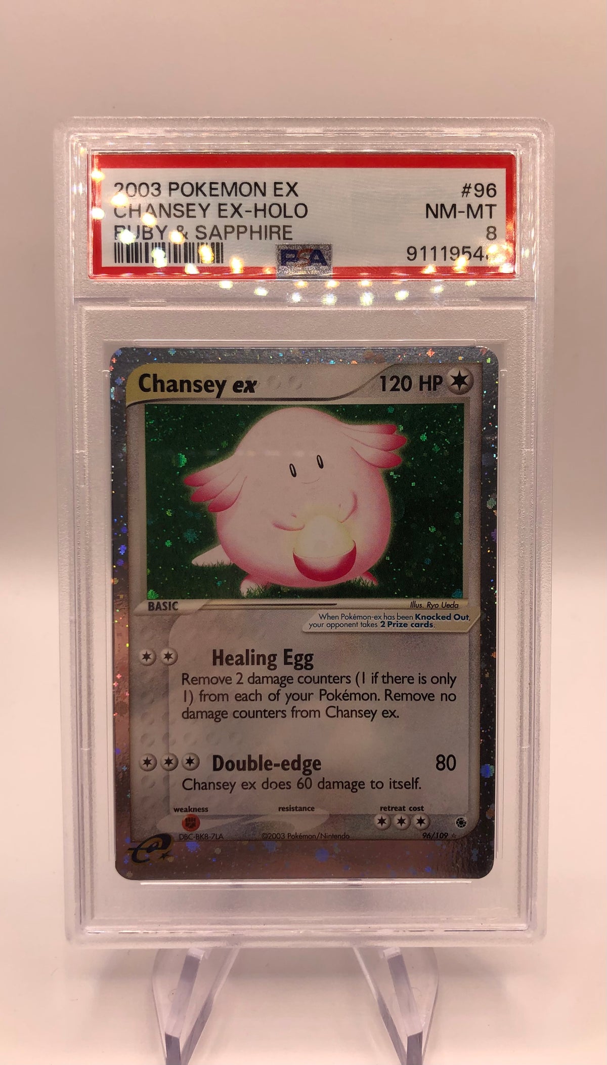 Pokemon Karte PSA 8 EX Chainerai 96/109 Englisch