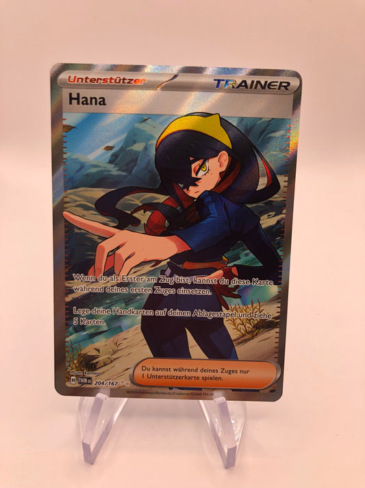 Pokemon Karte Trainer Hana 204/167 Deutsch