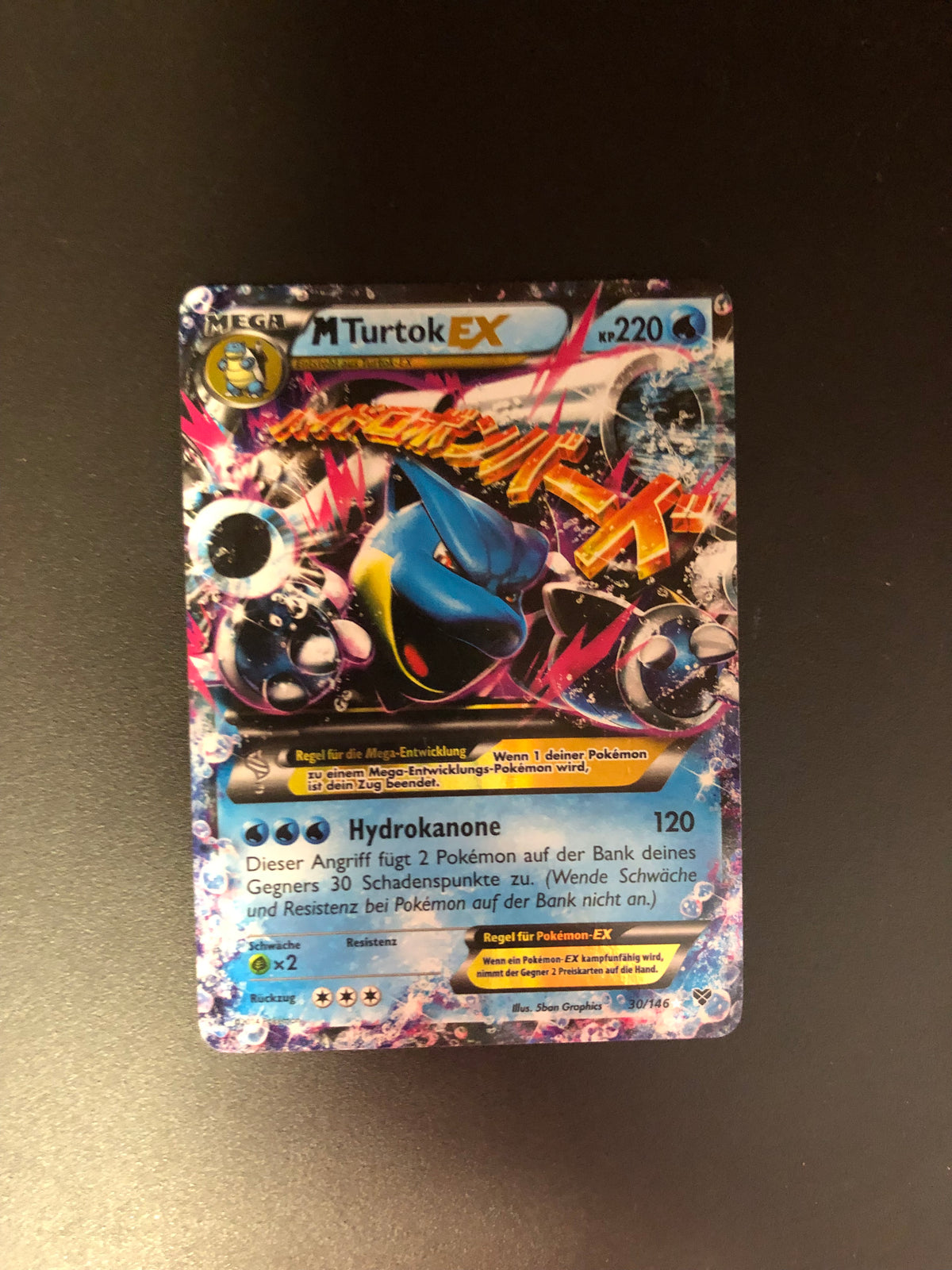 Pokemon Karte EX Mega Turtok 30/146 Deutsch
