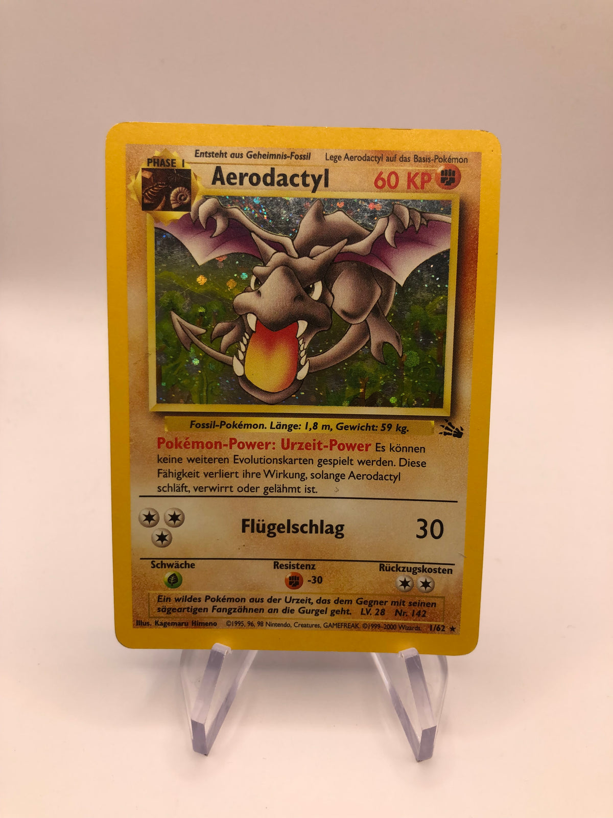 Pokemon Karten Holo Aerodactyl 1/62 Deutsch